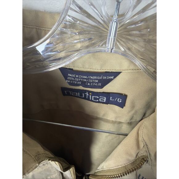 Nautica Shacket Jacket Pullover 1/4 Zip Shirt Big Game Fishing Mens LARGE VTG 90 - Picture 6 of 11